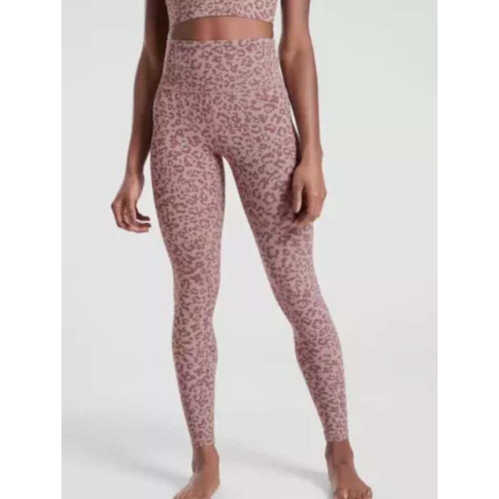 ATHLETA elation ultra high rise tight in mauve leopard size S - Picture 1 of 7